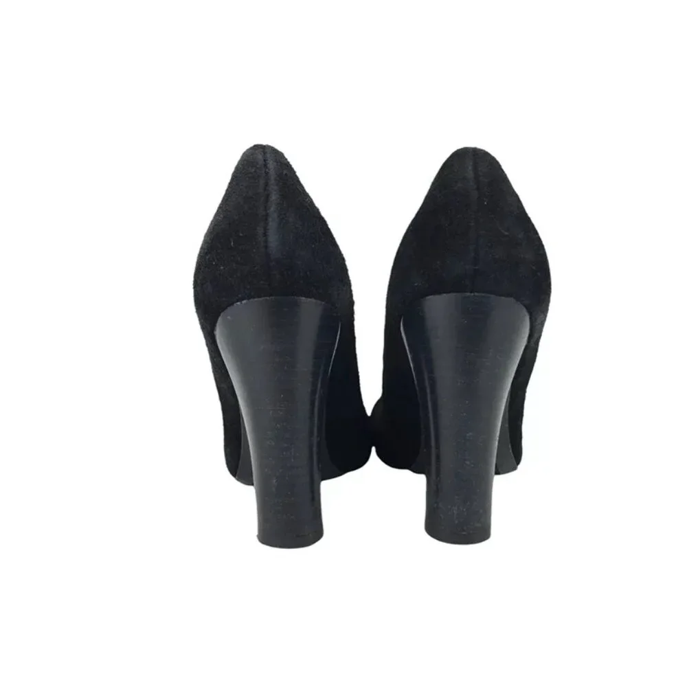 Michael Kors Womens Black Vero Cuoio Slip On Cone Pump Heel Size US‎ 7.5